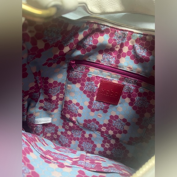 Hobo International cream fringe leather gold hardware handbag purse - Picture 16 of 16